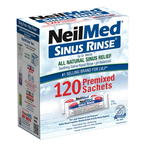NeilMed All Natural Sinus Rinse Premixed Sachets 120 - Image 5