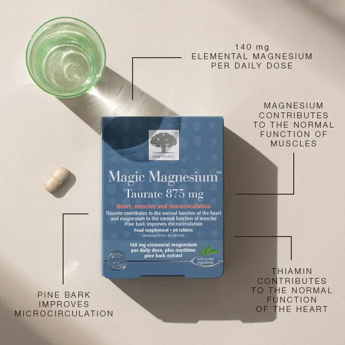 New Nordic Magic Magnesium Taurate 875mg 60 Tablets - Image 6