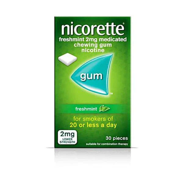 Nicorette 2mg Freshmint Nicotine Gum 30 Pieces