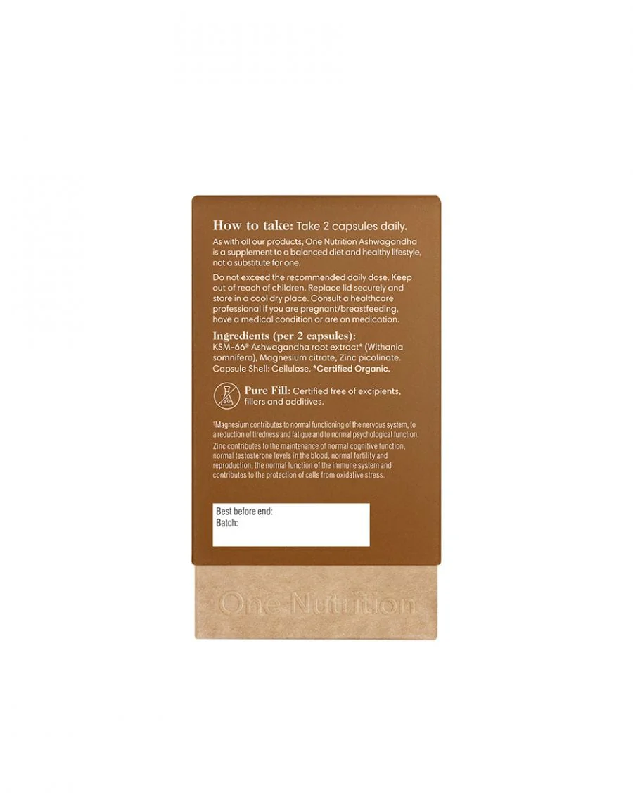 One Nutrition Ashwagandha 60 Capsules - Image 7