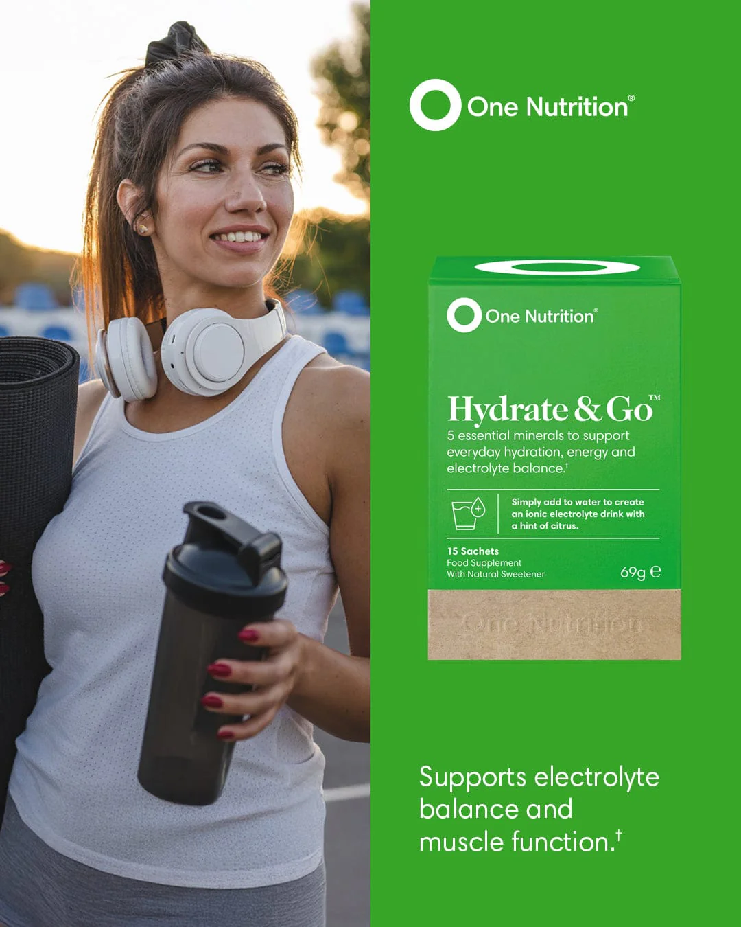 One Nutrition Hydrate & Go 15 Sachets - Image 2