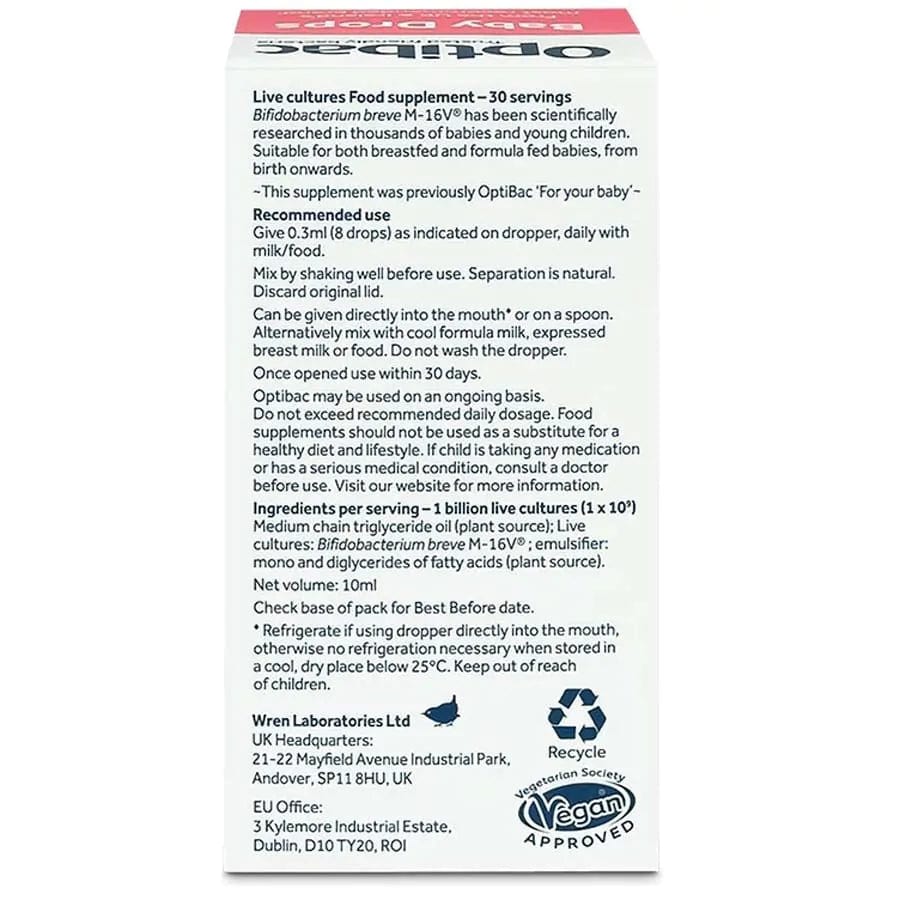 OptiBac For Your Baby Drops 10ml - Image 3