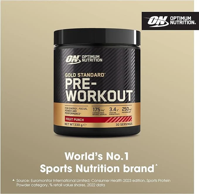 Optimum Nutrition Gold Standard Pre-WorkOut Fruit Punch (330g) - Image 5