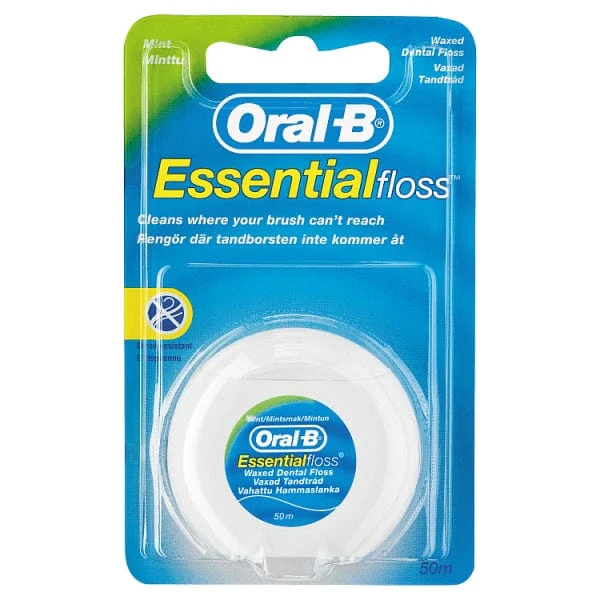 Oral-B Essential Dental Floss Mint Waxed 50m