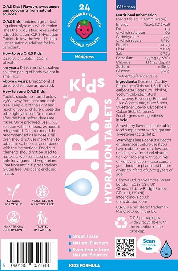 ORS Hydration Kids Strawberry 24s - Image 3