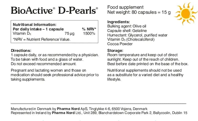BioActive D-Pearls 75mcg (3,000IU) 80 Capsules - Image 3