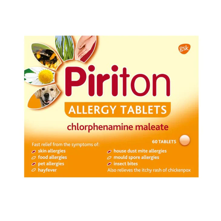 Piriton Chlorphenamine Allergy Relief Tablets 60 - Image 2