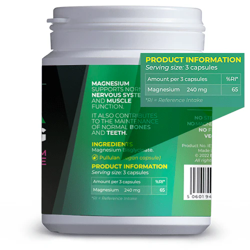 PrizMAG Magnesium Bisglycinate 90 Capsules - Image 3