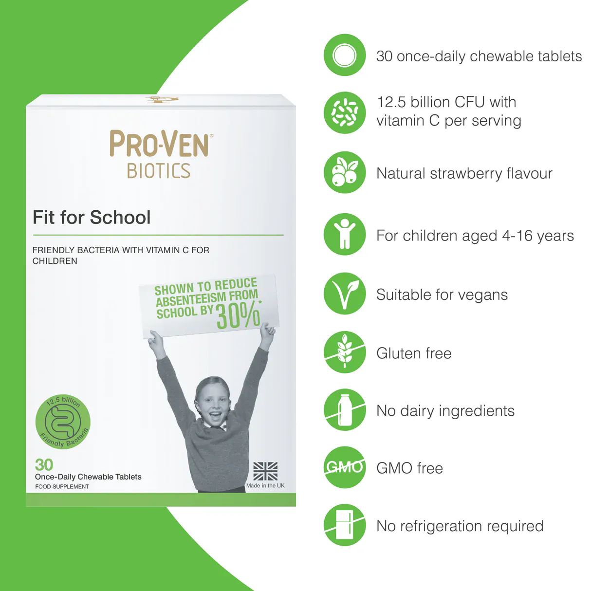 ProVen Probiotics Fit for School Chewable Tablets 30 - Image 5