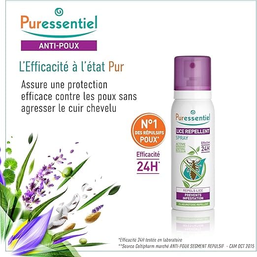 Puressentiel Headlice Repellent Spray 75ml - Image 2