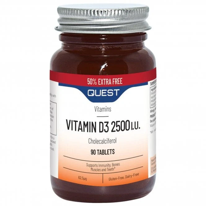 Quest Vitamin D3 2500iu - 50% Extra FREE - 60+30