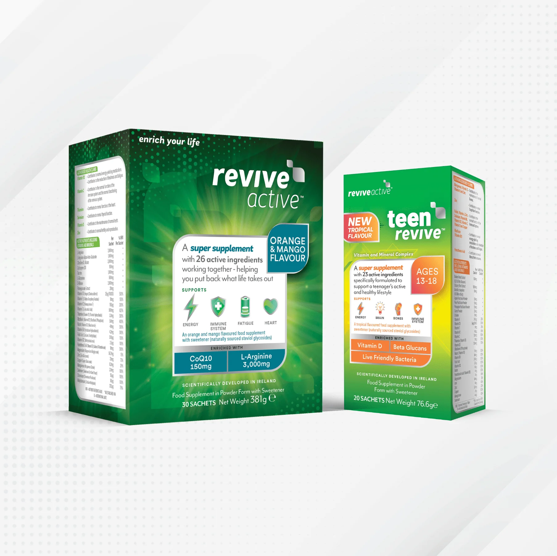 Revive Active Original & Teen Revive Tropical Combo