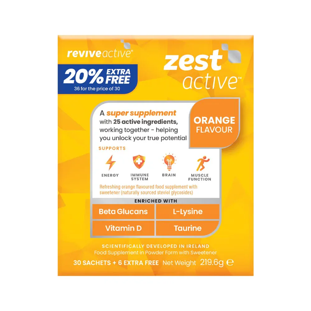 Revive Active Zest Active Orange 36 Sachets (20% EXTRA FREE)