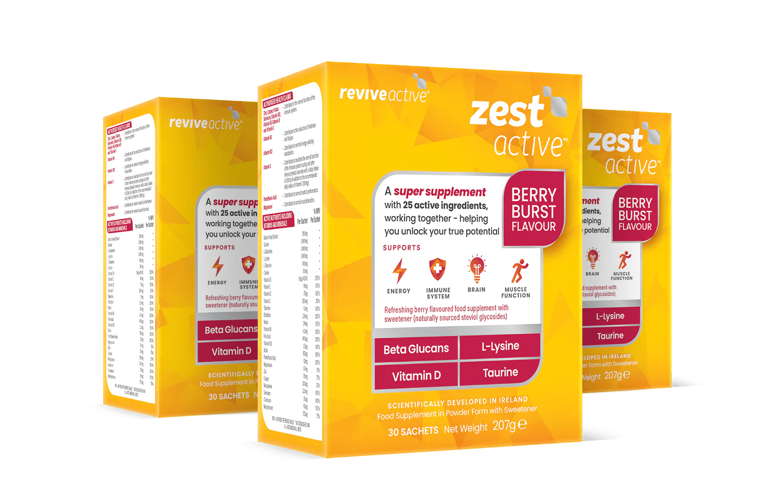 Revive Active Zest Active Berry Burst 90 Sachets (3 Month Supply)