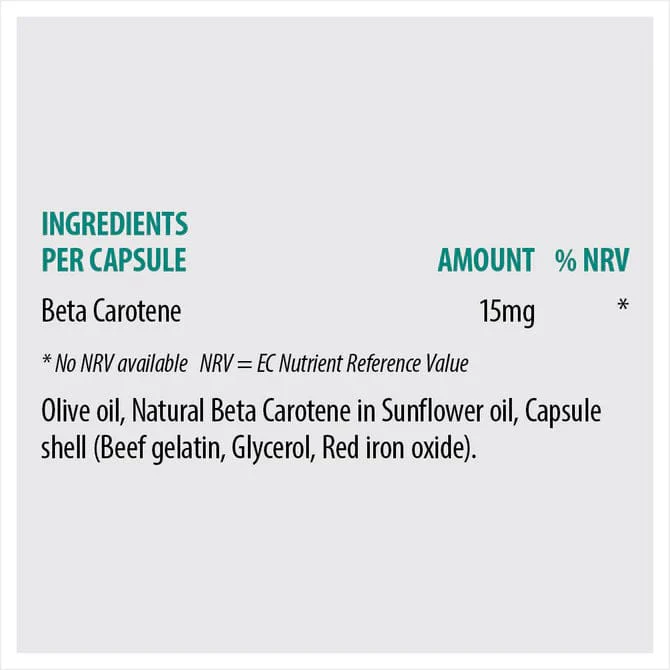 Sona Natural Beta Carotene Capsules 30 - Image 3