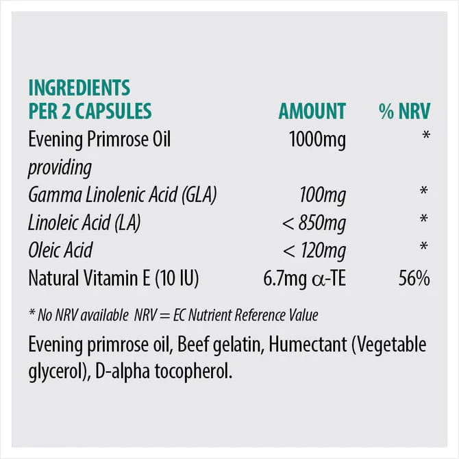 Sona Evening Primrose Oil 500mg Capsules 60 - Image 3