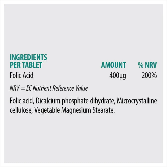 Sona Folic Acid 400mcg Tablets 90 - Image 3