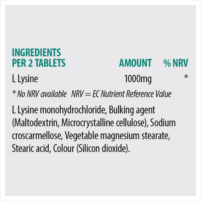 Sona L Lysine 500mg Tablets (60) - Image 3