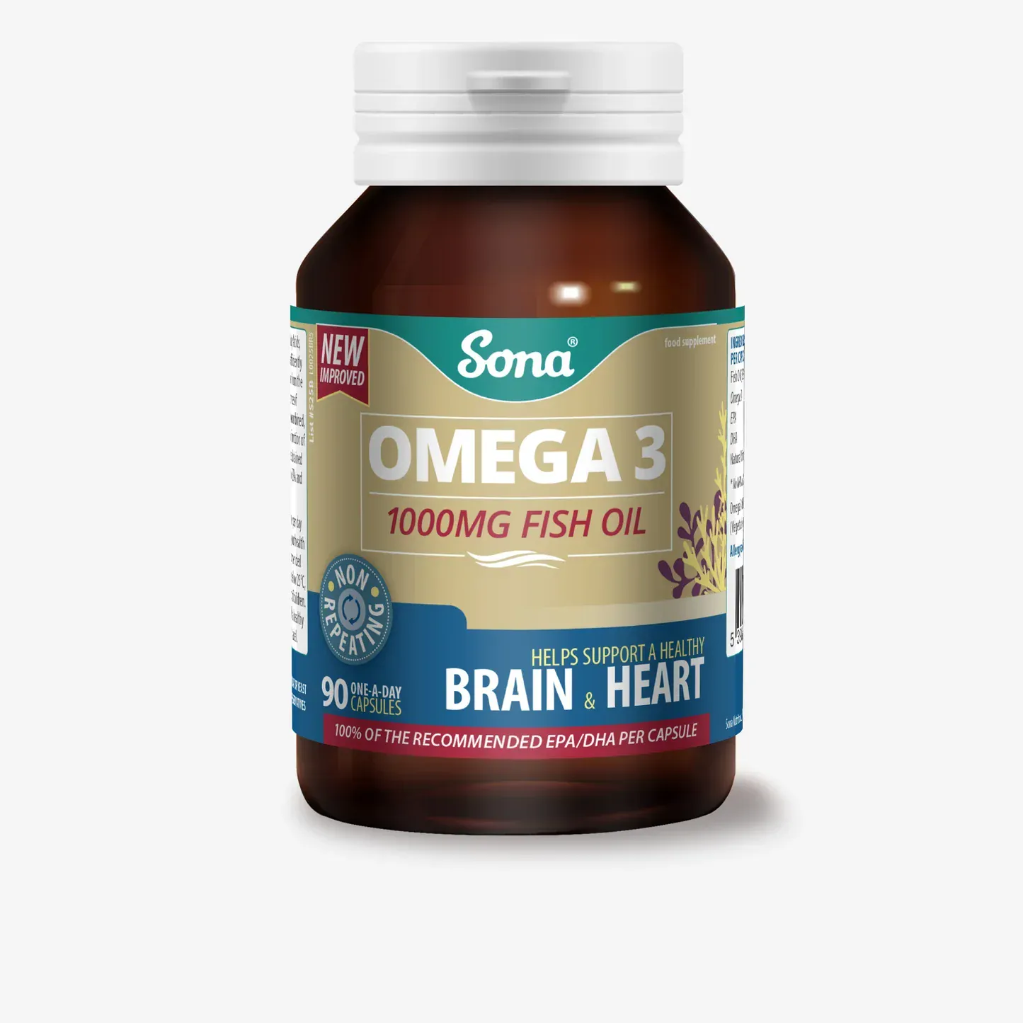 Sona Omega 3 Fish Oil 1000mg Capsules 90 - Image 3