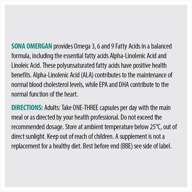 Sona Omergan Omega 3-6-9 Max Strength Capsules 30 - Image 4