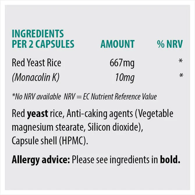 Sona Red Yeast Rice Capsules 60 - Image 3