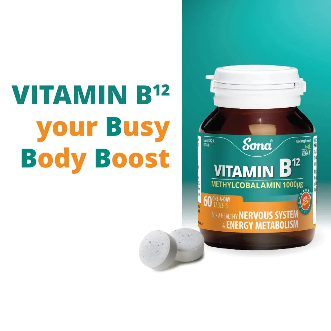 Sona Vitamin B12 1000mcg 60 Tablets - Image 3