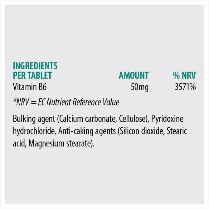 Sona Vitamin B6 50mg Tablets 60 - Image 2