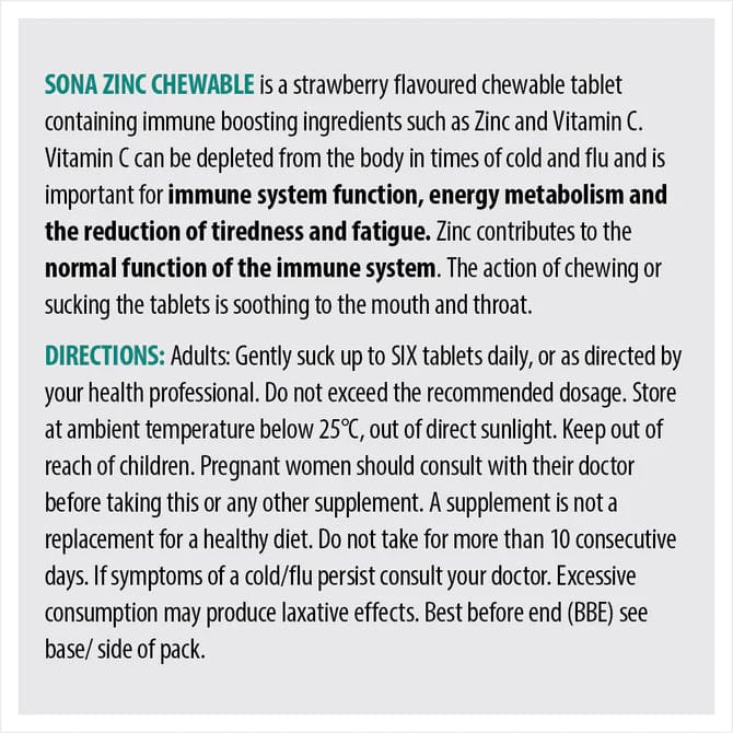 Sona ZinC Chewable Tablets 24 - Image 4