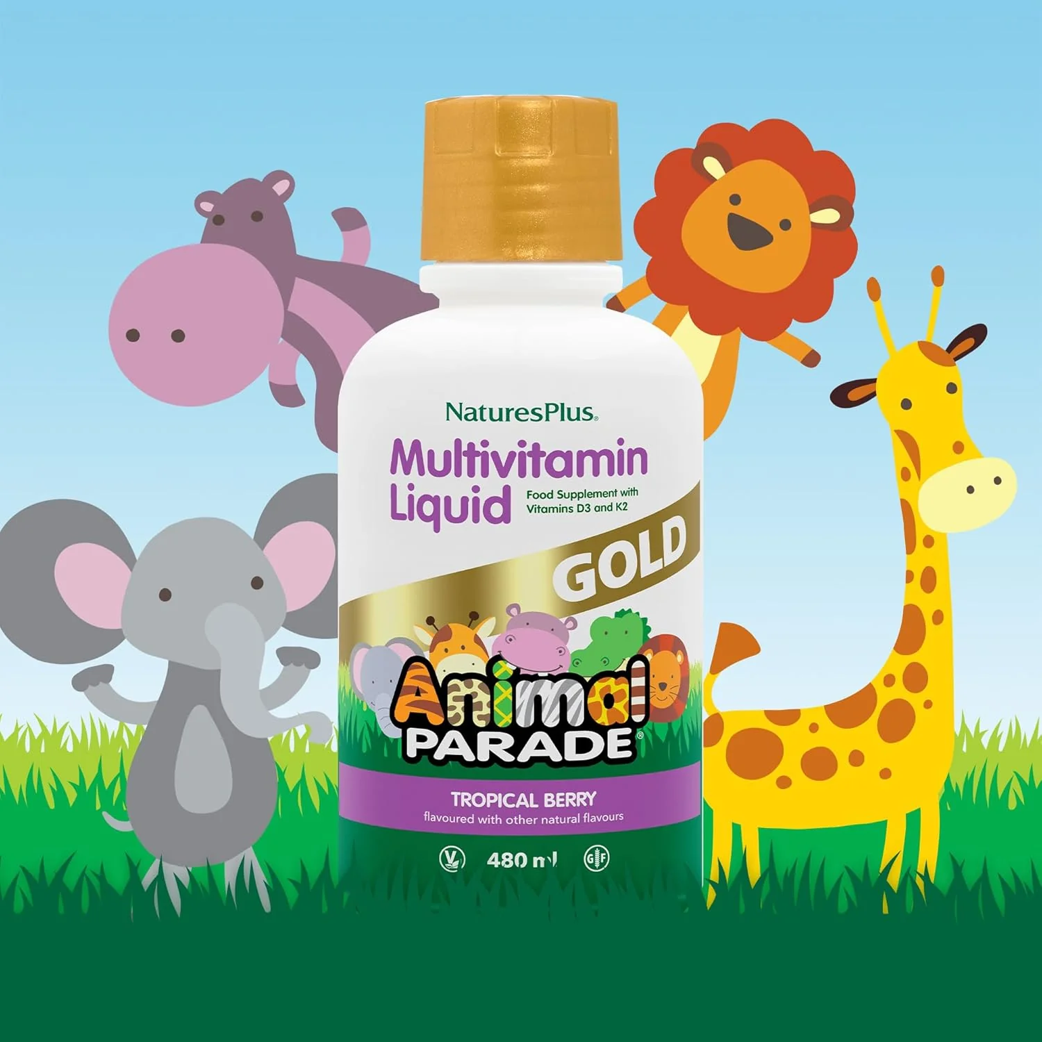 Animal Parade GOLD Multivitamin Children’s Liquid 480ml - Image 6