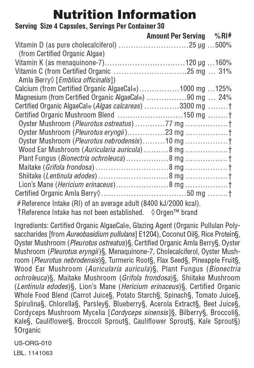 Source of Life Garden Bone Support VCaps 120 Capsules - Image 4