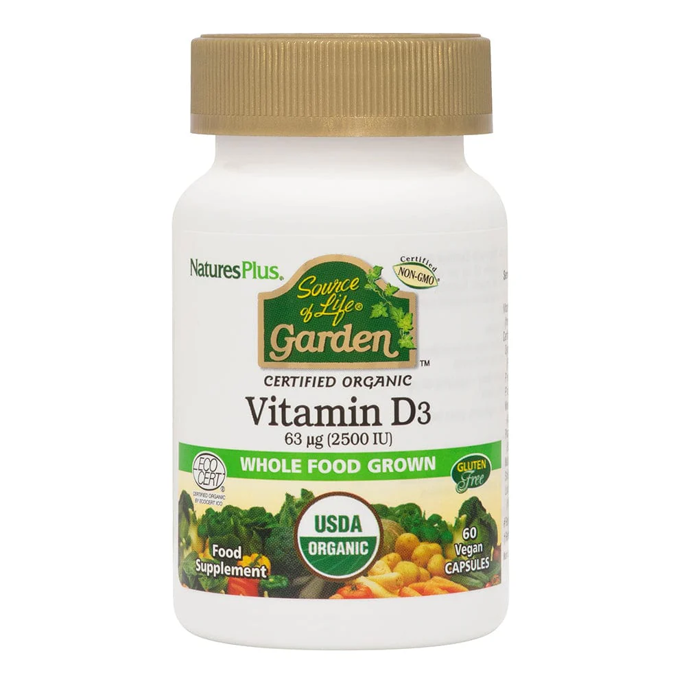 Source of Life Garden Vitamin D3 2500IU 60 Capsules