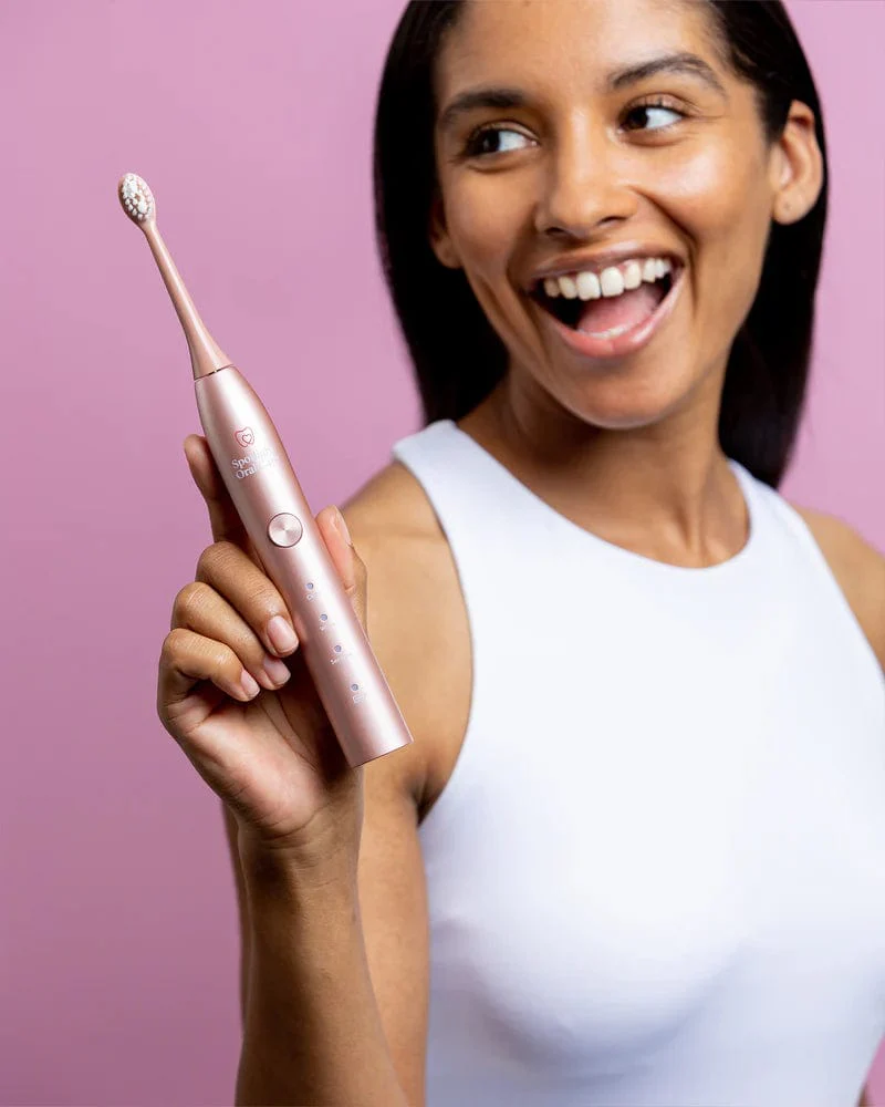 Spotlight Sonic Toothbrush Replacement Heads - Rose Gold (3 Pack) - Image 5
