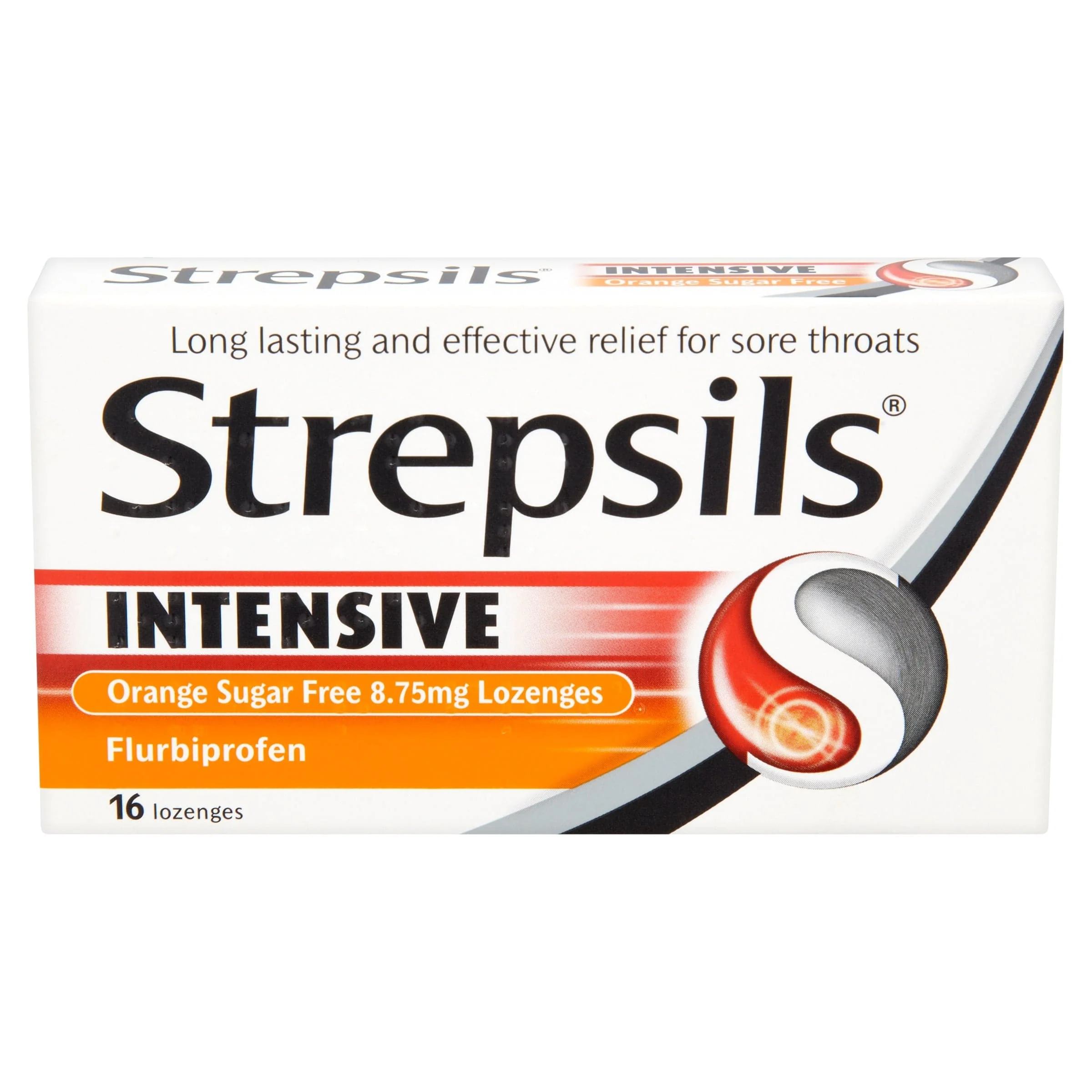 Strepsils - Intensive Sugar Free Orange Flurbiprofen 8.75mg Lozenges (16) - Image 2