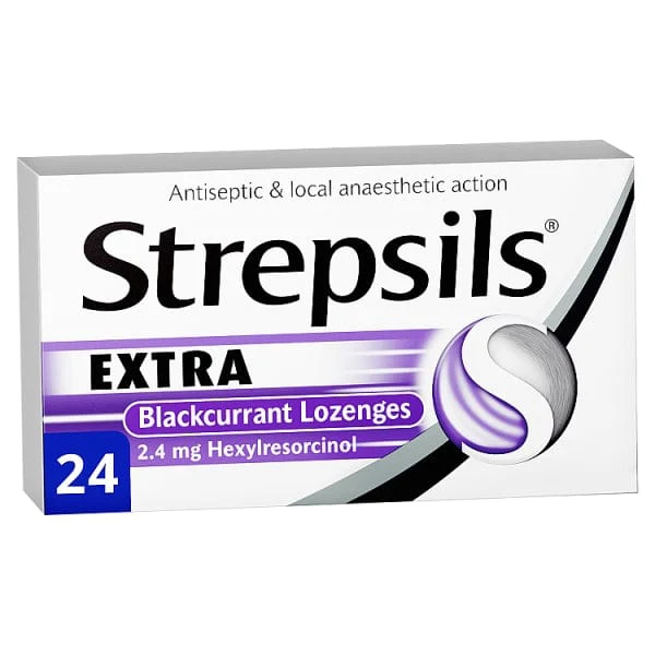 Strepsils Extra Blackcurrant Hexylresorcinol 2.4mg Lozenges (24)