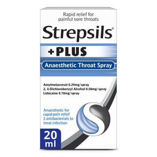 STREPSILS PLUS ANAESTHETIC THROAT SPRAY 20ML