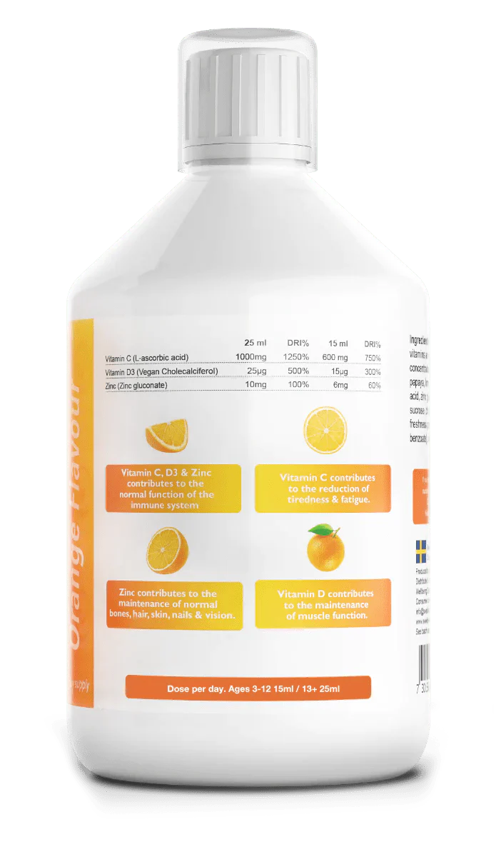 Swedish Nutra Vitamin C & D3 500ml - Image 2