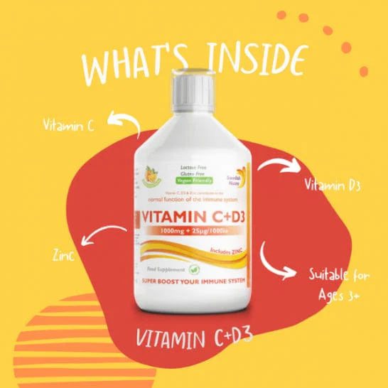 Swedish Nutra Vitamin C & D3 500ml - Image 3