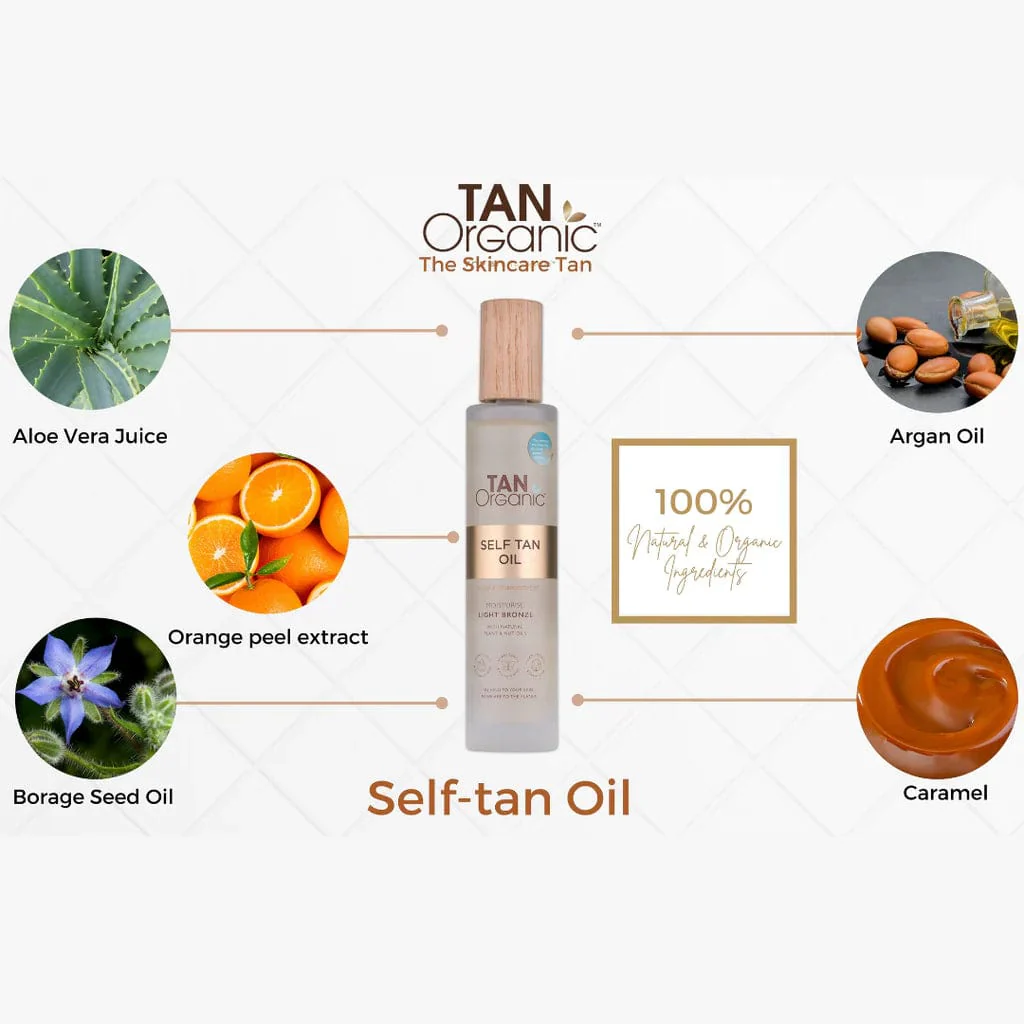 Tan Organic Self Tanning Oil - Light Bronze (100ml) - Image 4