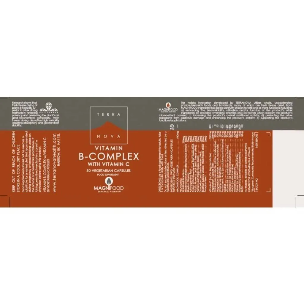 Terranova B-Complex with Vitamin C 100 Capsules - Image 6