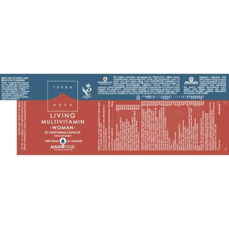 Terranova Living Multivitamin Woman 50 Capsules - Image 2