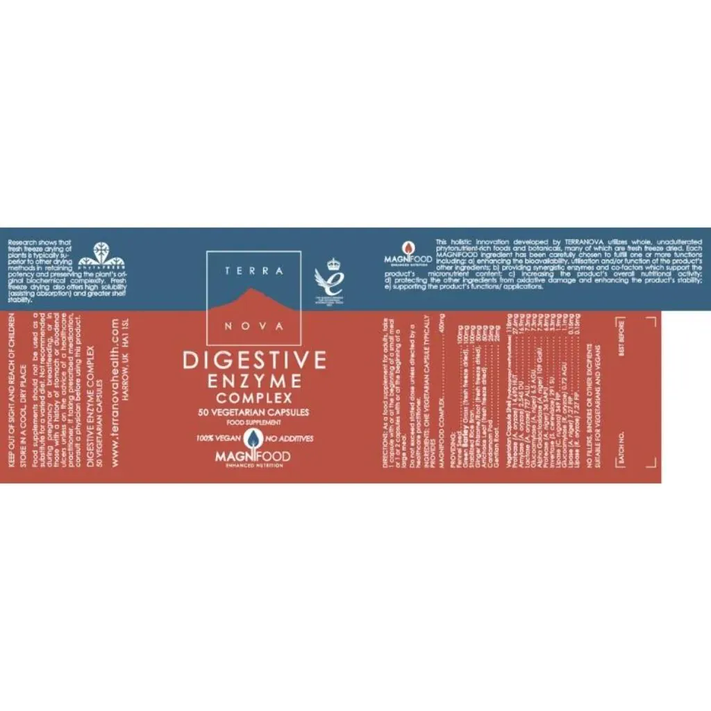 Terranova Digestive Enzyme Complex 50 Capsules - Image 5