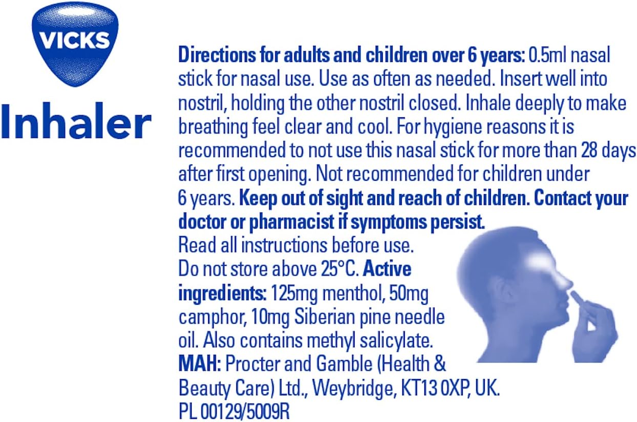 Vicks Inhaler Nasal Decongestant Stick 5ml - Image 6