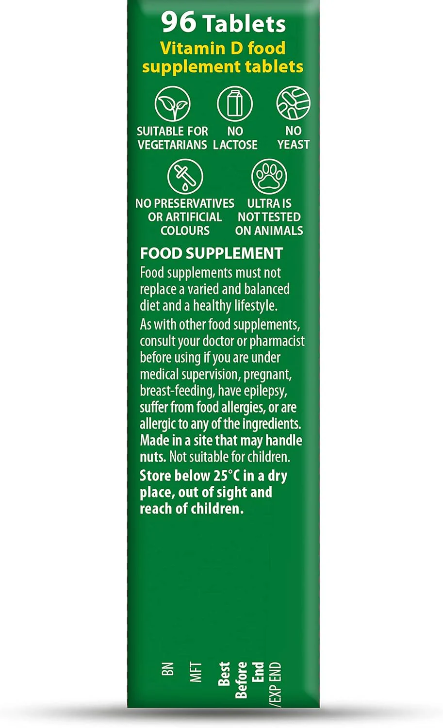 Vitabiotics Ultra Vitamin D3 1000IU 96 Tablets - Image 4
