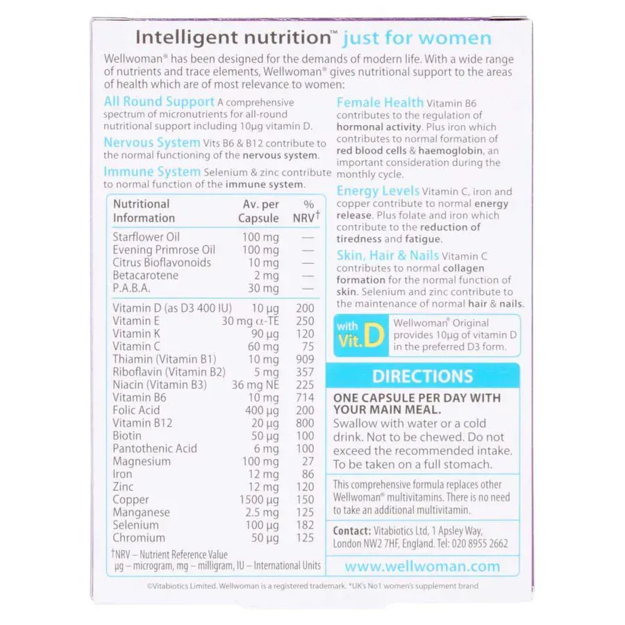 Vitabiotics Wellwoman Original 30 Tablets - Image 2