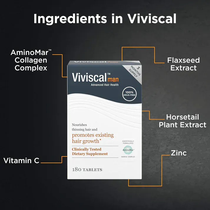 Viviscal Man Hair Supplement 180 Tablets - Image 6