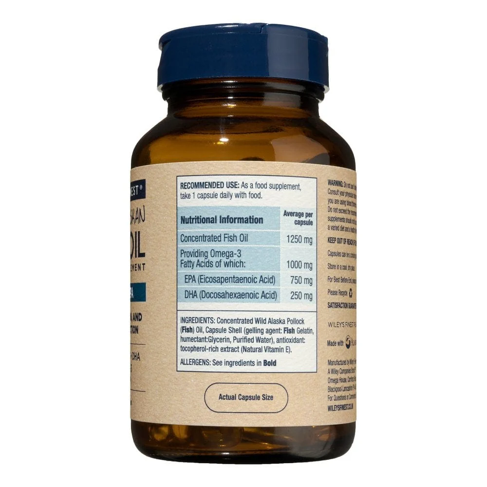 Wiley’s Finest Wild Alaskan Fish Oil – Peak EPA 60 Softgels - Image 4